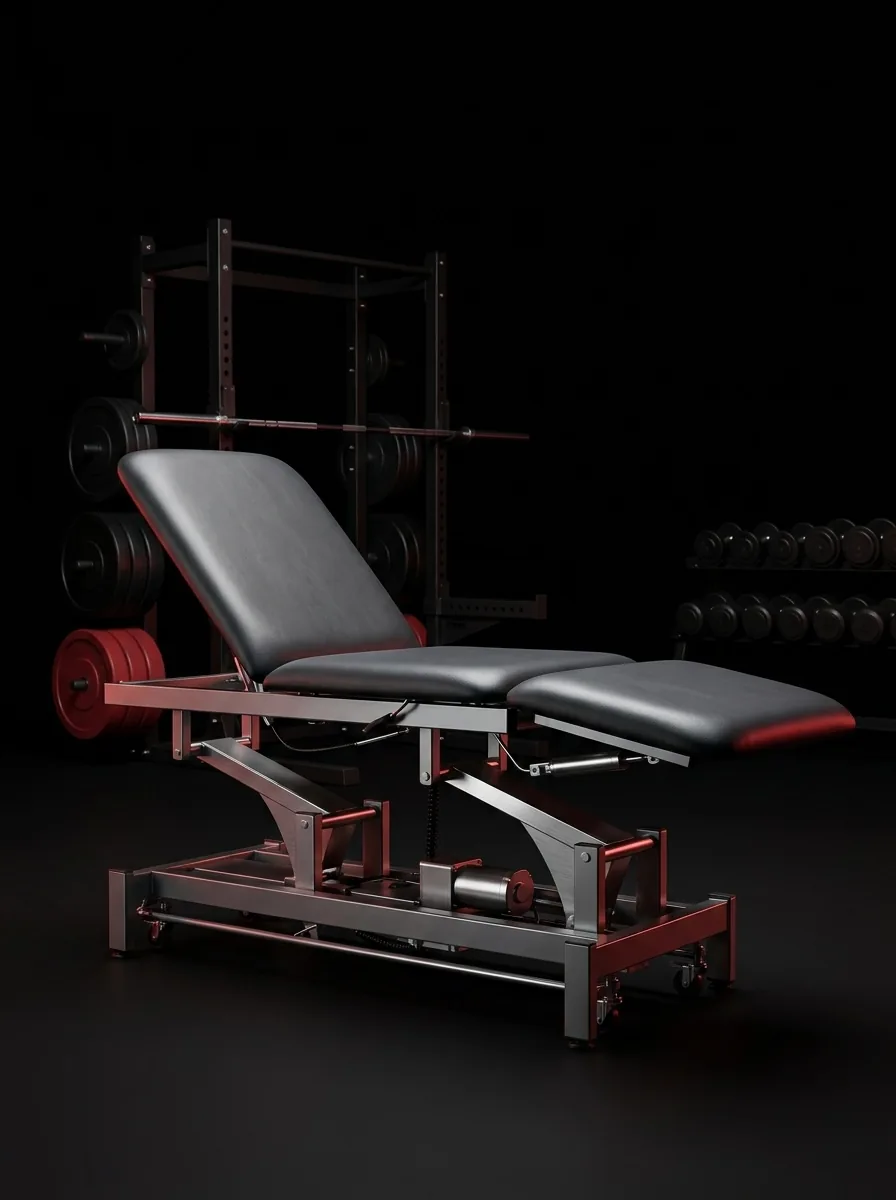 Área de rehabilitación física con camilla eléctrica y gimnasio en ZP Cuautla, Cuautla Morelos